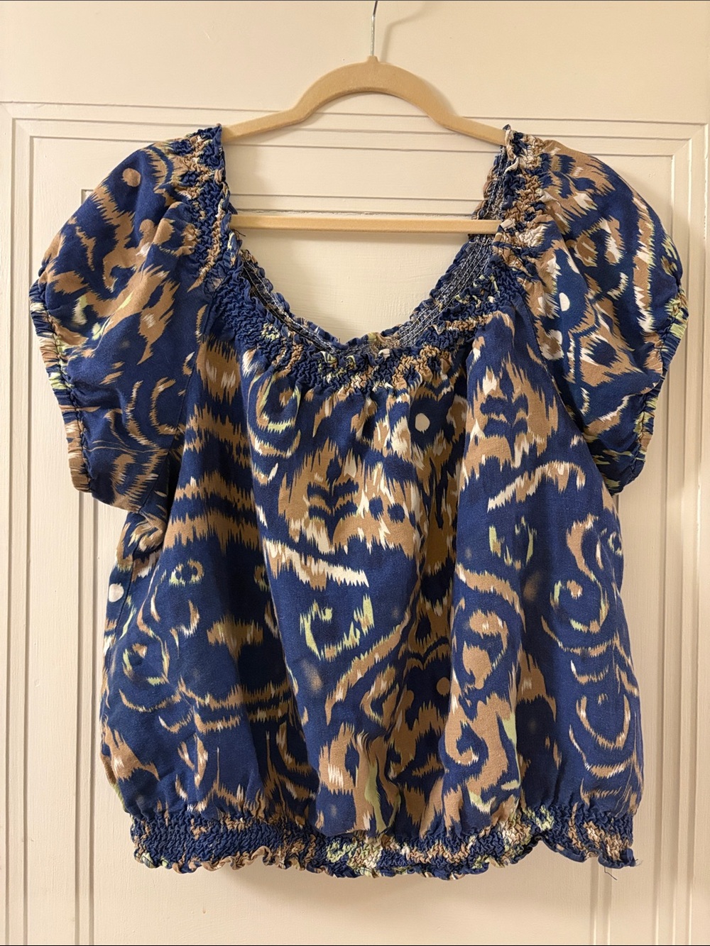 Ashley Stewart Smocked Blouse
